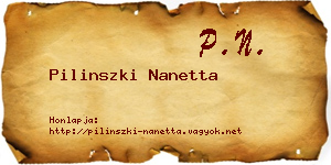 Pilinszki Nanetta névjegykártya